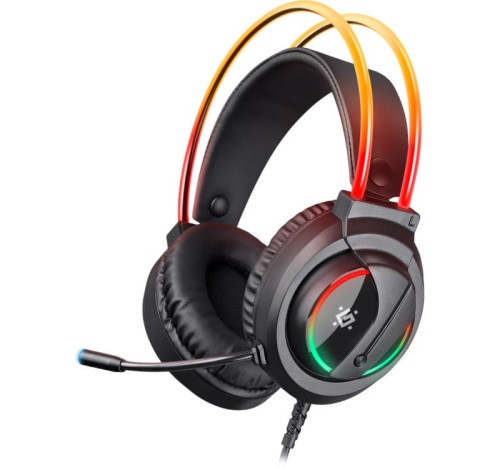 SŁUCHAWKI DEFENDER Z MIKROFONEM FLAME RGB - 2336228