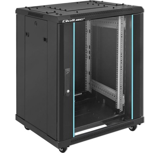 Szafa RACK Qoltec 19" | 15U | 600 x 600 x 855 | Stalowa obudowa - 2008490