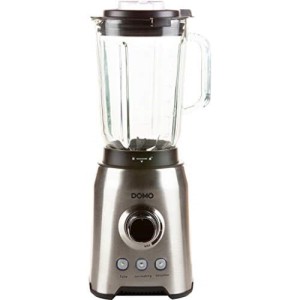 Domo DO710BL blender 1,5 l Blender z funkcją gotowania 1000 W Czarny, Stal nierdzewna, Przezroczysty