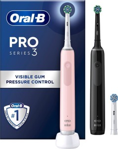 Szczoteczka Oral-B Pro 3 3900N Black/Pink +2 rączka
