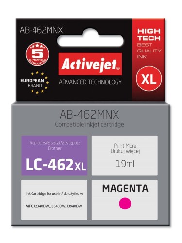 Activejet AB-462MNX Tusz (zamiennik Brother LC-462XLM; Supreme; 19 ml; czerwony). - 2328644