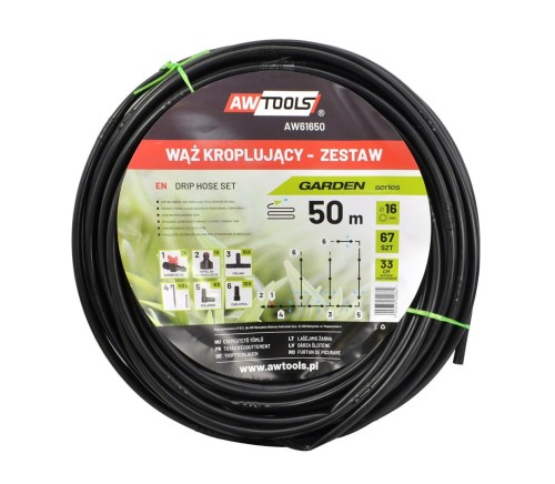 AW WĄŻ KROPLUJĄCY ZESTAW 50m - 2250872