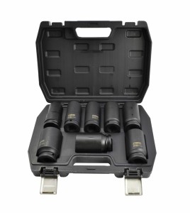 AWTOOLS ZESTAW NASADEK UDAROWYCH 3/4"  8cz./24-38mm/ DŁUGIE BLACK LINE