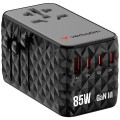 Adapter podróżny Verbatim Charge 'n' Travel GaN III globalny 4xUSB-C PD 3.0 QC 4+ 70W, 1xUSB-A QC 4+ 60W - 2339514