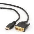 Kabel GEMBIRD CC-HDMI-DVI-6 (HDMI M - DVI-D M; 1,8m; kolor czarny) - 738813