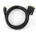 Kabel GEMBIRD CC-HDMI-DVI-6 (HDMI M - DVI-D M; 1,8m; kolor czarny) - 738814