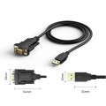 Konwerter USB na RS232/DB9 M/M na kablu 1.5m Polybags - 2340249