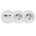 MACLEAN ROZGAŁĘŹNIK GNIAZDKO PODWÓJNE USB MCE339 E - 2340254