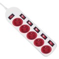 MACLEAN LISTWA ZASILAJĄCA 5 GNIAZD BIAŁA Z WŁĄCZNIKAMI MCE204R/W - 2340584