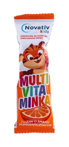 Novativ kids Lizaki Multivitaminka, 30 szt ( smak pomarańczowy) - 2201999