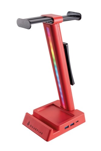 Stojak na słuchawki SureFire Vinson N2 Dual Balance Gaming RGB MF 2xUSB 3.0 USB-C Red - 2289687