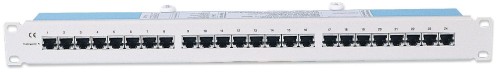 Patch panel 1U Cat5e STP, 24 porty RJ45, szary - 2323716