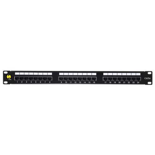 Patch panel 19'' Netrack 24-porty kat. 6 UTP,  z półką - 2345114
