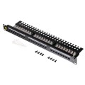 Patch panel 19'' Netrack 24-porty kat. 6 UTP,  z półką - 2345107