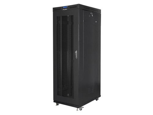SZAFA INSTALACYJNA RACK STOJĄCA 19" 27U 800X1200 CZARNA DRZWI PERFOROWANE LCD LANBERG (FLAT PACK) - 2323748