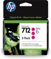 HP Zestaw 3 purpurowych wkładów atramentowych 712 DesignJet 29 ml - 2346153