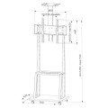 Techly ICA-TR33 uchwyt do tablic informacyjnych 177,8 cm (70") Czarny - 1464382