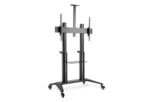 Stojak mobilny pojedynczy z półką i uchwytem na kamerę 1xLCD max. 120" max. 140kg - 1935391
