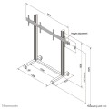 Stojak podłogowy na dwa ekrany Neomounts PRO NMPRO-M21 32"-55" max 30 kg max VESA 600x400 Czarny - 2346575