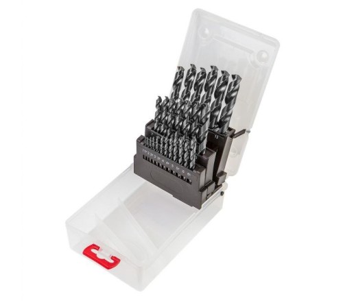 Wiertła do metalu HSS-G, 1.0-13.0 mm, zestaw 25 szt. Verto - 1737558