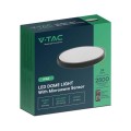 Plafon V-TAC 24W LED Okrągły 35cm Natynkowy Pilot Czujnik Ruchu IP44 Czarny VT-8624S 4000K 2500lm - 2160888