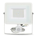 Projektor LED V-TAC 50W SAMSUNG CHIP Czujnik Ruchu Funkcja Cut-OFF Biały VT-50-S-W 3000K 4000lm 5 Lat Gwarancji - 2094364