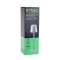 Lampka Biurkowa Nocna V-TAC 3W LED Ładowanie Ściemnianie Szara VT-7703 4000K 70lm - 2093930