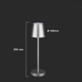 Lampka Biurkowa Nocna V-TAC 3W LED Ładowanie Ściemnianie Szara VT-7703 4000K 70lm - 2093931