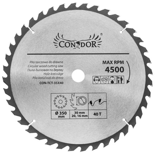 CONDOR PIŁA TARCZOWA WIDIOWA 350 x 30 x 40-ZĘBÓW - 1950038
