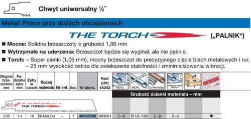 MILWAUKEE BRZE. 230/1,4mm TORCH BIM/5szt (CIENKI) METAL .02.06 - 2151897