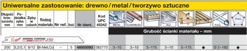 MILWAUKEE BRZE. 200/3,2mm D/M/PCV /5szt (5). - 2151890