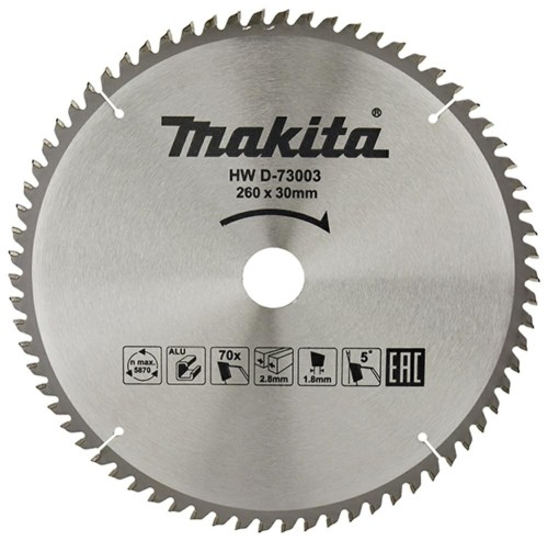 MAKITA PIŁA TARCZOWA  260x30x 70z ECONOM DO ALUMINIUM - 2153019