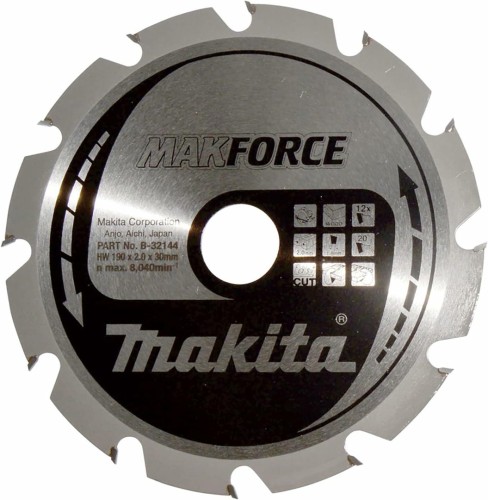 MAKITA PIŁA TARCZOWA  190x30x12Z MAKFORCE DREWNO - 2235883
