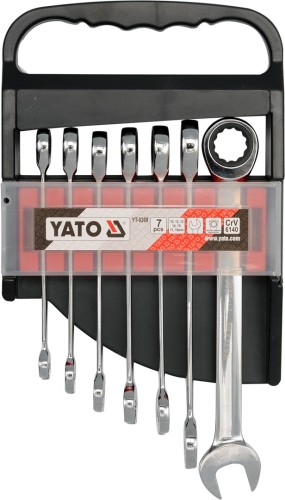 YATO KLUCZ PŁASKO-OCZKOWY Z GRZECHOTKĄ KOMPLET 7elem.10-19mm  0208 - 2154395