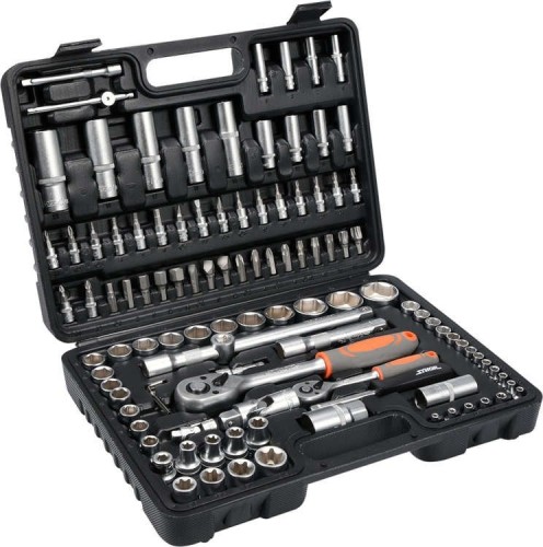 Zestaw kluczy 108 elementów 1/2", 1/4" T58685 STHOR - 2251723