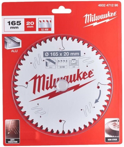MILWAUKEE PIŁA TARCZOWA 165x20x2,2x52z ALUMINIUM - 2251568