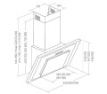 Okap kominowy AKPO WK-4 NERO ECO 60 BIAŁY (162 m3/h; 600mm; kolor biały) - 1003202
