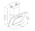 Okap kominowy AKPO WK-4 NERO LINE ECO 50 CZARNY - 1003210