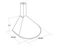 Okap kominowy AKPO WK-5 RONDO TURBO 60 INOX (600mm; stal nierdzewna) - 947109