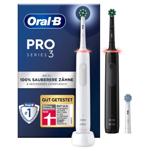 Oral-B Pro 3 Dorosły Obrotowa szczoteczka do zębów Czarny, Biały - 2348507