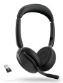 Jabra Evolve2 65 Flex Zestaw słuchawkowy Przewodowy i Bezprzewodowy Opaska na głowę Biuro/centrum telefoniczne Bluetooth Czarny - 2348777