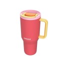 Kubek termiczny z teleskopową słomką Kambukka Rio Tumbler 950ml Pink Papaya - 2348547