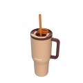 Kubek termiczny z teleskopową słomką Kambukka Rio Tumbler 950ml Almond Dream - 2348564