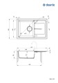 Deante Leda ZRD2113 zlewozmywak granitowy 67x44 cm - 2258475
