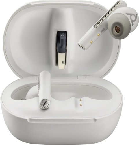 Poly Voyager Free 60+ UC M White Sand Earbuds +BT700 USB-A Adapter +Touchscreen Charge Case - 2338018