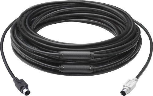 Logitech GROUP 15m Extender Cable kabel PS/2 6-p Mini-DIN Czarny - 2330334
