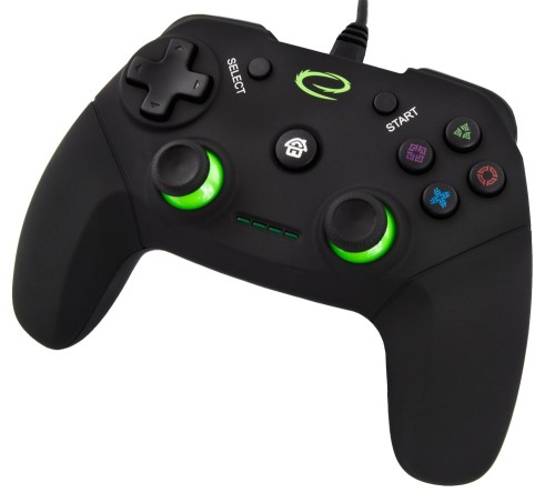 Gamepad Esperanza Vanquisher EGG110K (PC, PS3; kolor czarny, kolor zielony) (WYPRZEDAŻ) - 2350600