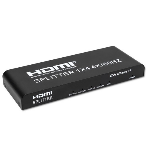 Qoltec 51799 Aktywny rozdzielacz Splitter 4 x HDMI 4K x 2K | 6Gb/s | 60Hz - 2351206