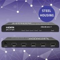 Qoltec 51799 Aktywny rozdzielacz Splitter 4 x HDMI 4K x 2K | 6Gb/s | 60Hz - 1958969