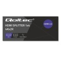 Qoltec 51799 Aktywny rozdzielacz Splitter 4 x HDMI 4K x 2K | 6Gb/s | 60Hz - 1958967